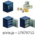 金庫-開閉と空と満杯で3パターンと金品財産 金庫-開閉と空と満杯で3パターンと金品財産 17670712
