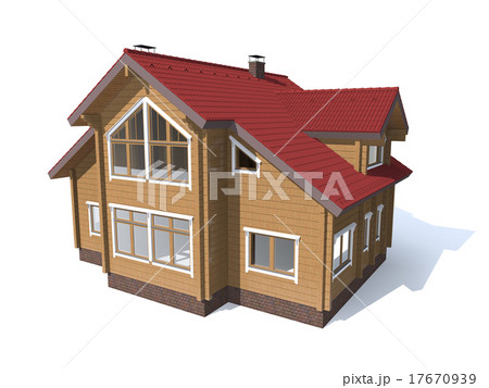 architecture model house isolated in white 3D architecture model house isolated in white 3D 17670939