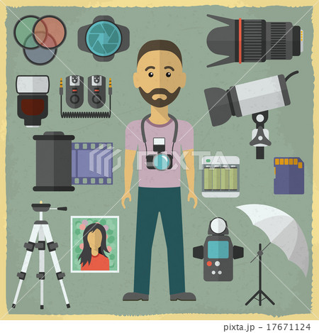 Photography character flat design.Photography flat Photography character flat design.Photography flat 17671124