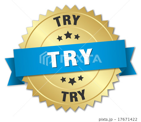 try 3d gold badge with blue ribbon try 3d gold badge with blue ribbon 17671422