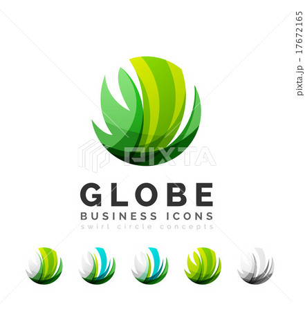 Set of globe sphere or circle logo business icons Set of globe sphere or circle logo business icons 17672165