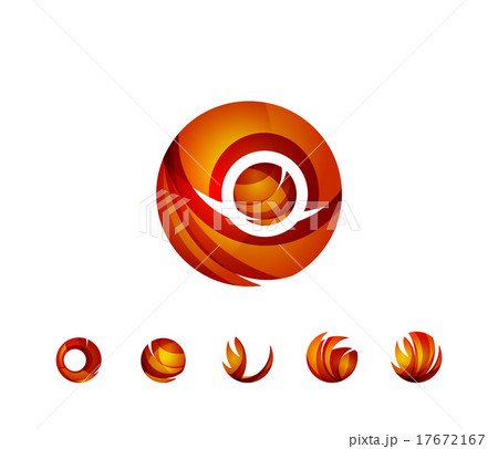Set of globe sphere or circle logo business icons 17672167
