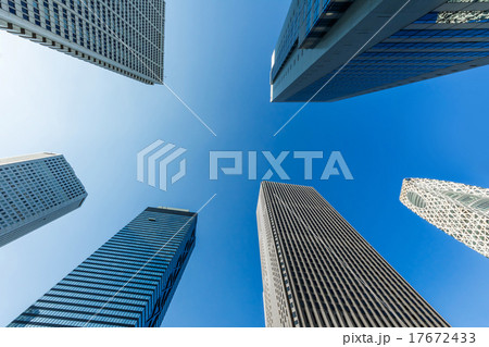 日本の首都　高層ビル群　 Japanese skyscraper business area 17672433
