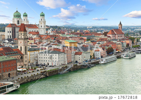 Aerial view of Passau, Germany Aerial view of Passau, Germany 17672818