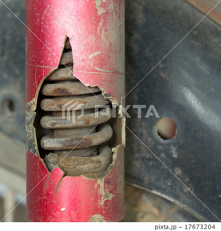 motorcycle chock absorber rusty crack broken 17673204