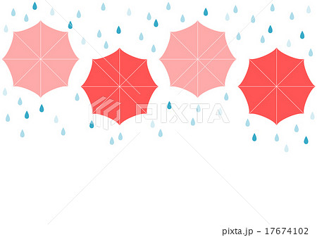 雨と傘 イラストのイラスト素材