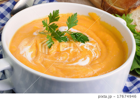 Pumpkin soup puree 17674946