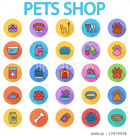 Pets shop iconsのイラスト素材 [17674976] - PIXTA