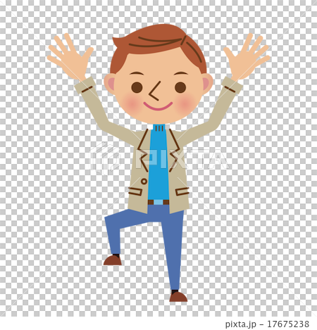 Men in clothes to play Banzai 17675238