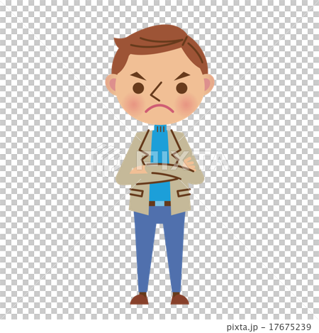 一個男人穿著私人衣服晾衣服 17675239