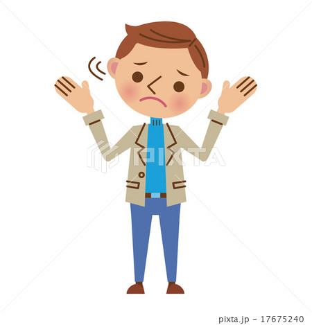 お手上げのポーズをする男性 お手上げのポーズをする男性 17675240