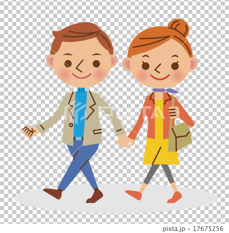 A young couple walking hand in hand 17675256