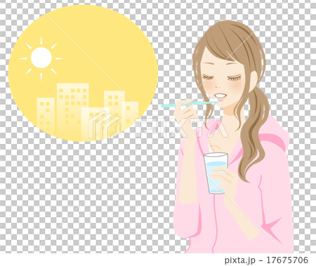 【女性のライフスタイル１】歯磨き 17675706