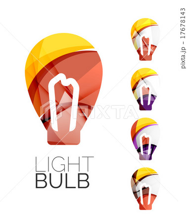 Set of abstract light bulb icons, business Set of abstract light bulb icons, business 17678143