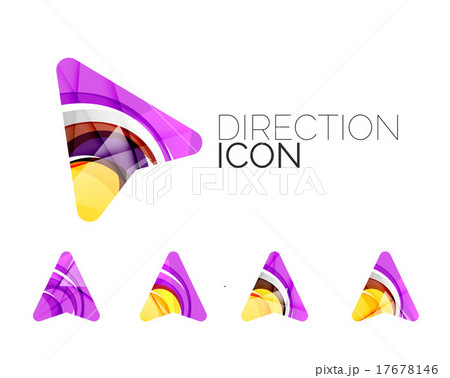 Set of abstract directional arrow icons, business Set of abstract directional arrow icons, business 17678146