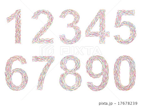 Varicolored numbers Varicolored numbers 17678239