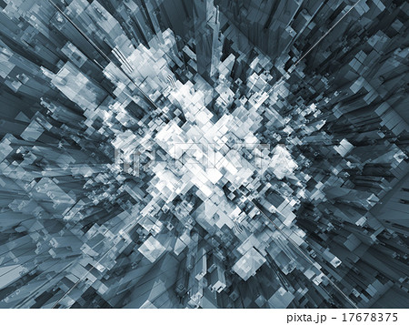 Abstract futuristic 3d structure perspective 17678375