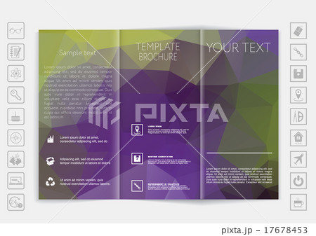 Tri-Fold Brochure mock up vector design 17678453
