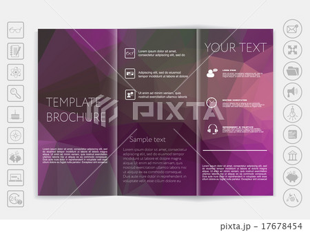 Tri-Fold Brochure mock up vector design 17678454