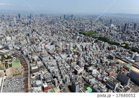大阪、難波を空撮 17680052