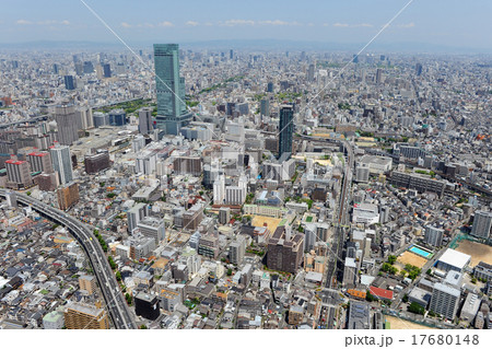 大阪、天王寺を空撮 17680148