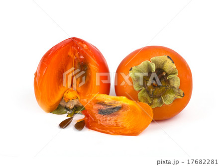 Persimmon on white background Persimmon on white background 17682281