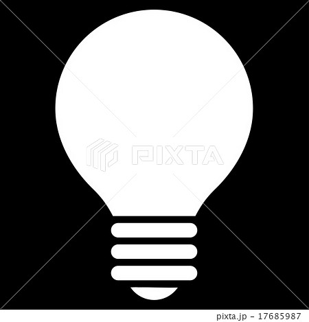 Electric Bulb flat white color icon Electric Bulb flat white color icon 17685987
