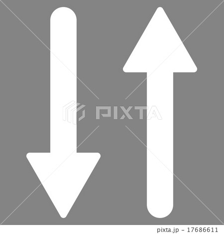 Arrows Exchange Vertical flat white color icon Arrows Exchange Vertical flat white color icon 17686611
