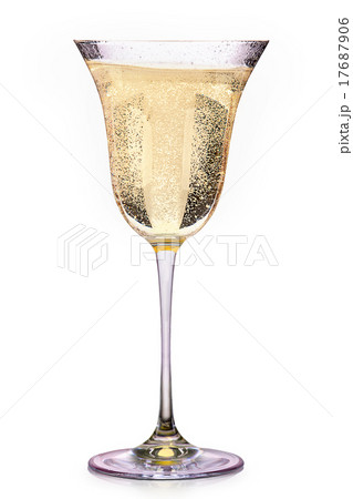 Glass of champagne isolated on a white  17687906