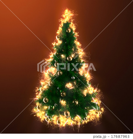 Christmas tree in fire Christmas tree in fire 17687963