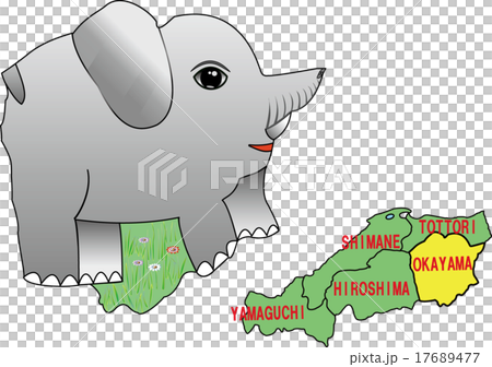 地図の動物　岡山　子象 17689477