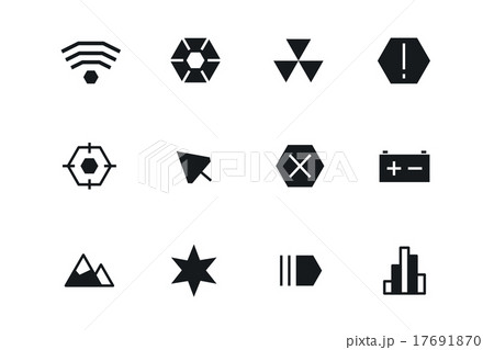 Outline vector UI technology icons setのイラスト素材 [17691870] - PIXTA