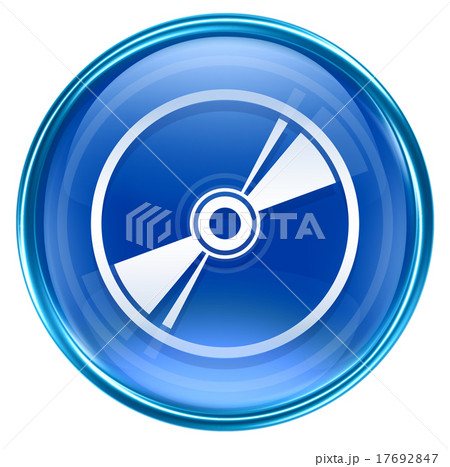 Compact Disc icon blue, isolated on white のイラスト素材 [17692847] - PIXTA