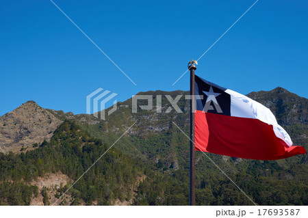 Flag of Chile on Robinson Crusoe Island Flag of Chile on Robinson Crusoe Island 17693587