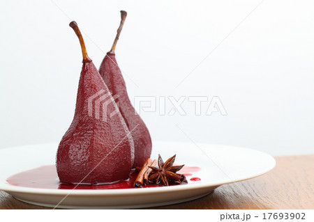 Poached pears in red wine Poached pears in red wine 17693902