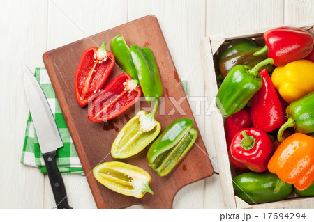 Fresh colorful bell pepper cooking 17694294