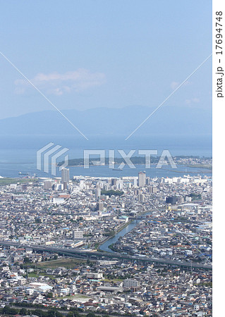 街並み俯瞰図 静岡市清水区 の写真素材