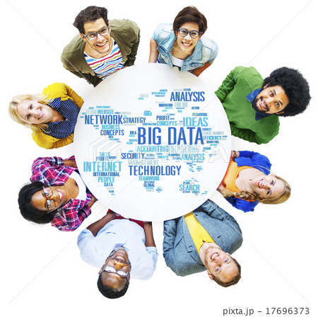Big Data Storage Information World Map Concept 17696373