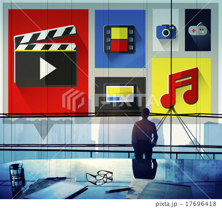 Media Internet Multimedia Sharing Networking Social Concept 17696418