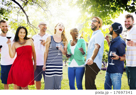 Diverse People Friends Hanging Out Drinking Concept 17697341