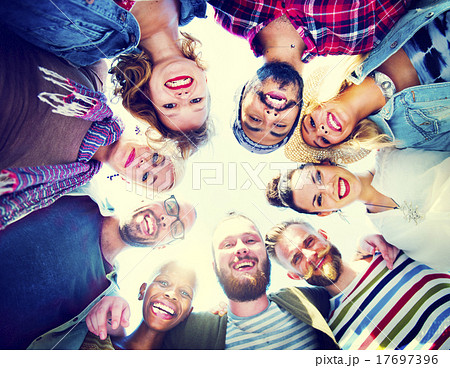 Friendship Huddle Happiness Beach Summer Concept 17697396