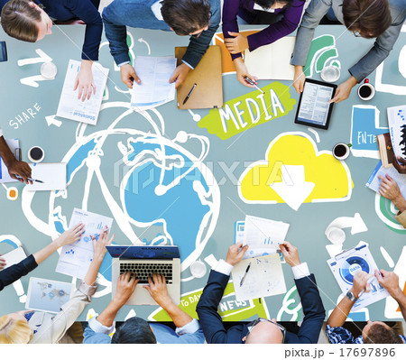 Social Media Social Networking Technology Connection Concept 17697896