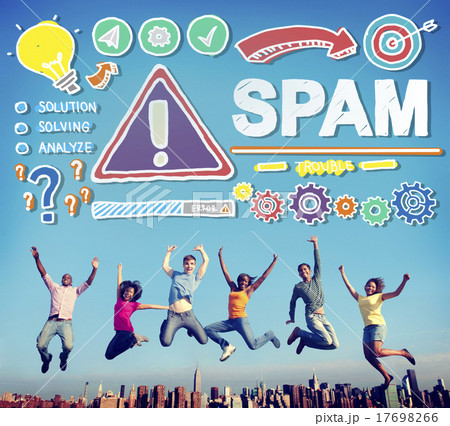 Spam Problem Virus Online Malware Hacking Concept 17698266