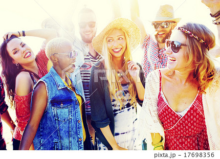 Teenagers Friends Beach Party Happiness Concept 17698356