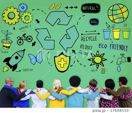 Recycle Reduce Reuse Eco Friendly Natural Saving Go Green Concep 17698550