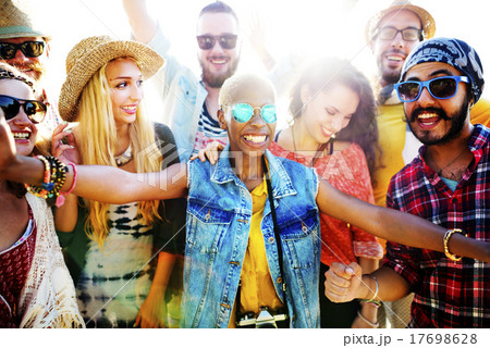 Teenagers Friends Beach Party Happiness Concept 17698628