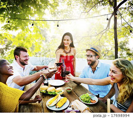 Diverse People Friends Hanging Out Drinking Concept 17698994