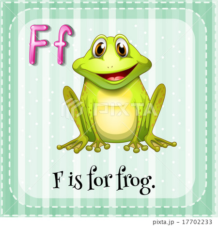 Flashcard letter F is for frog 17702233