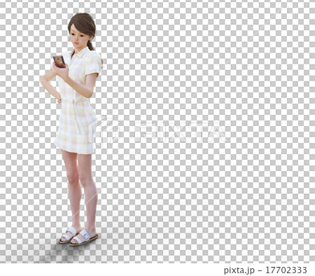 使用smaho perming3DCG例證材料的少婦 17702333