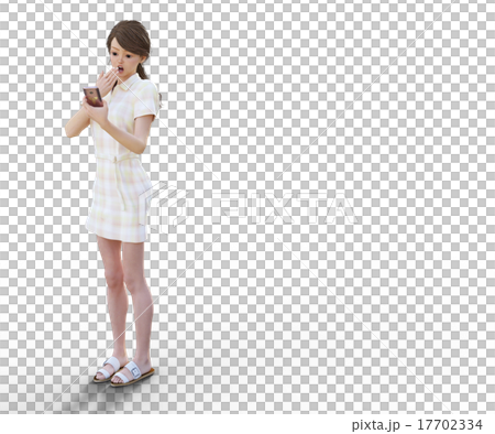 使用smaho perming3DCG例證材料的少婦 17702334